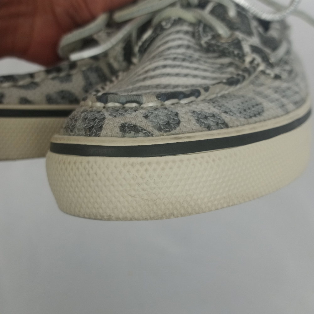 Sperry Zebra And Leopard Print Sequined Top Sider… - image 6